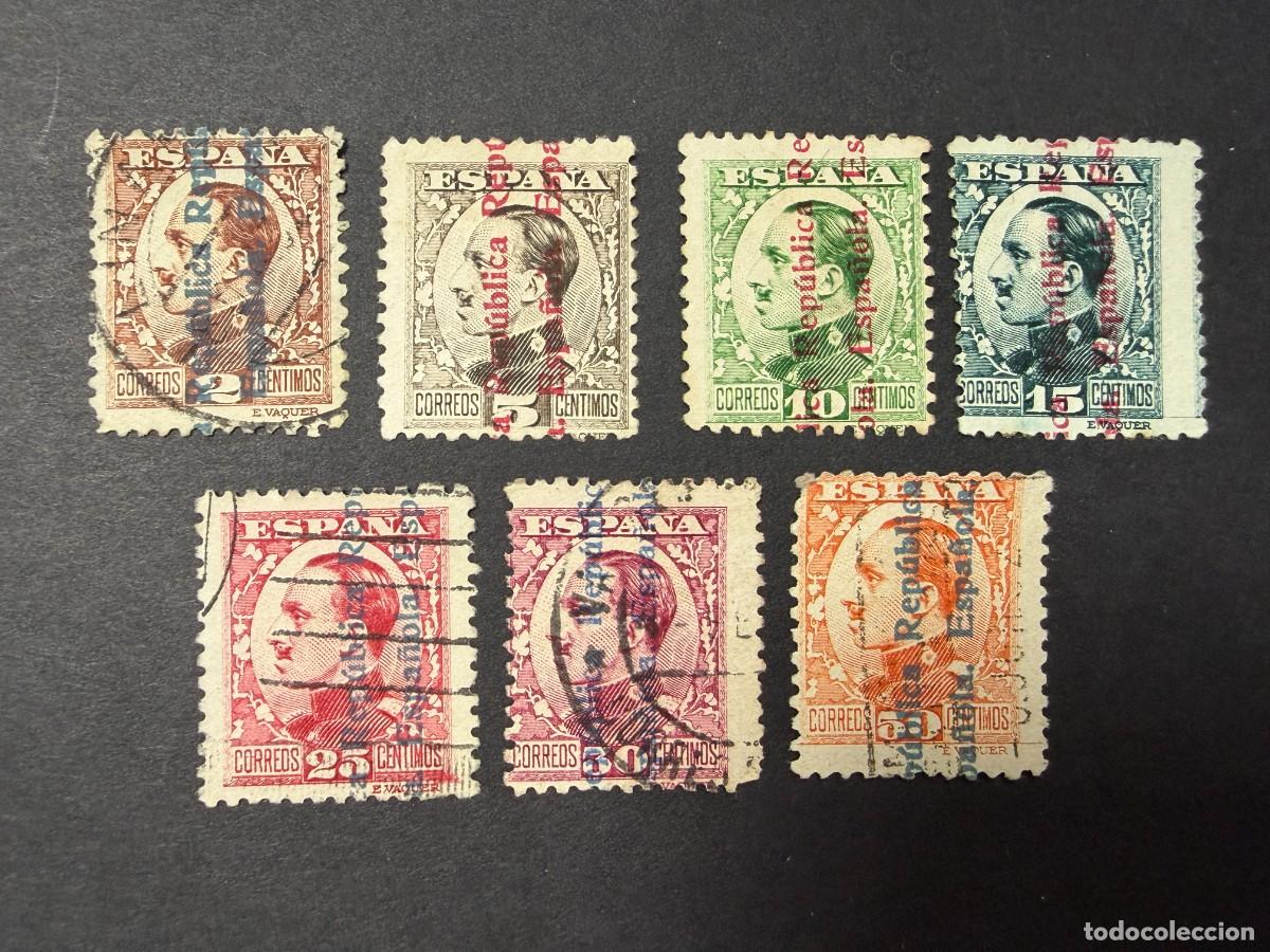 Sellos: ESPA&Ntilde;A, 1930-31. EDIFIL 490/498 EXCEPTO 494, Y 497. ALFONSO XIII. TIPO VAQUER DE PERFIL. USADOS