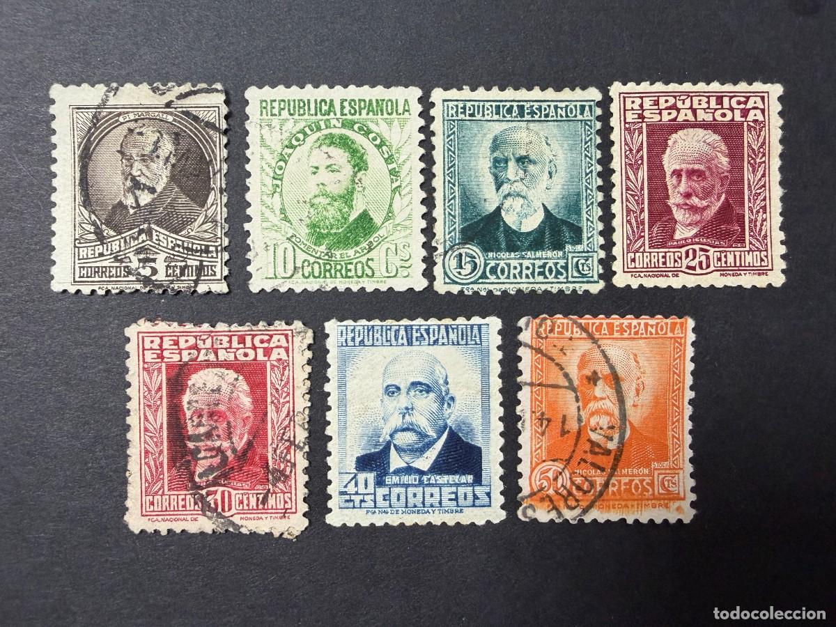 Sellos: ESPA&Ntilde;A, 1931. EDIFIL 655/661. PERSONAJES. SERIE COMPLETA. USADOS.