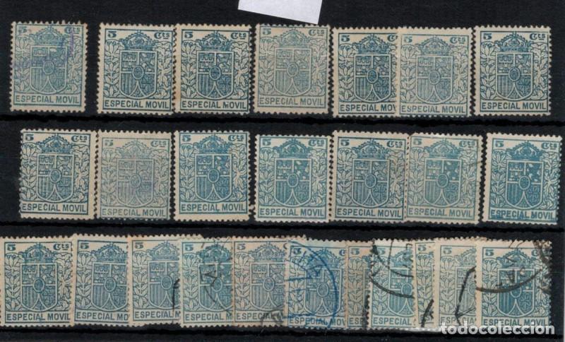 Sellos: FA7261. Fiscales, 1923-32, Gran conjunto de diversos valores Escudo con Corona Especial Movil