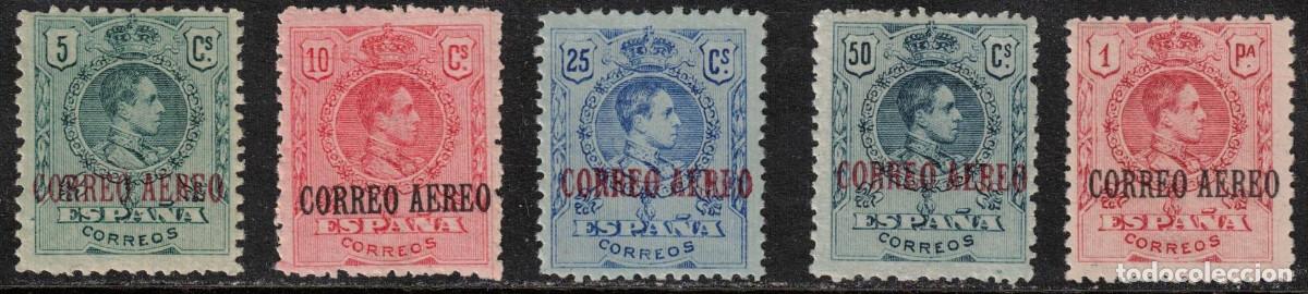 Sellos: ESPA&Ntilde; - ALFONSO XIII ** 292/296 - A&Ntilde;O 1920 - MEDALLON - MNH - LUJO
