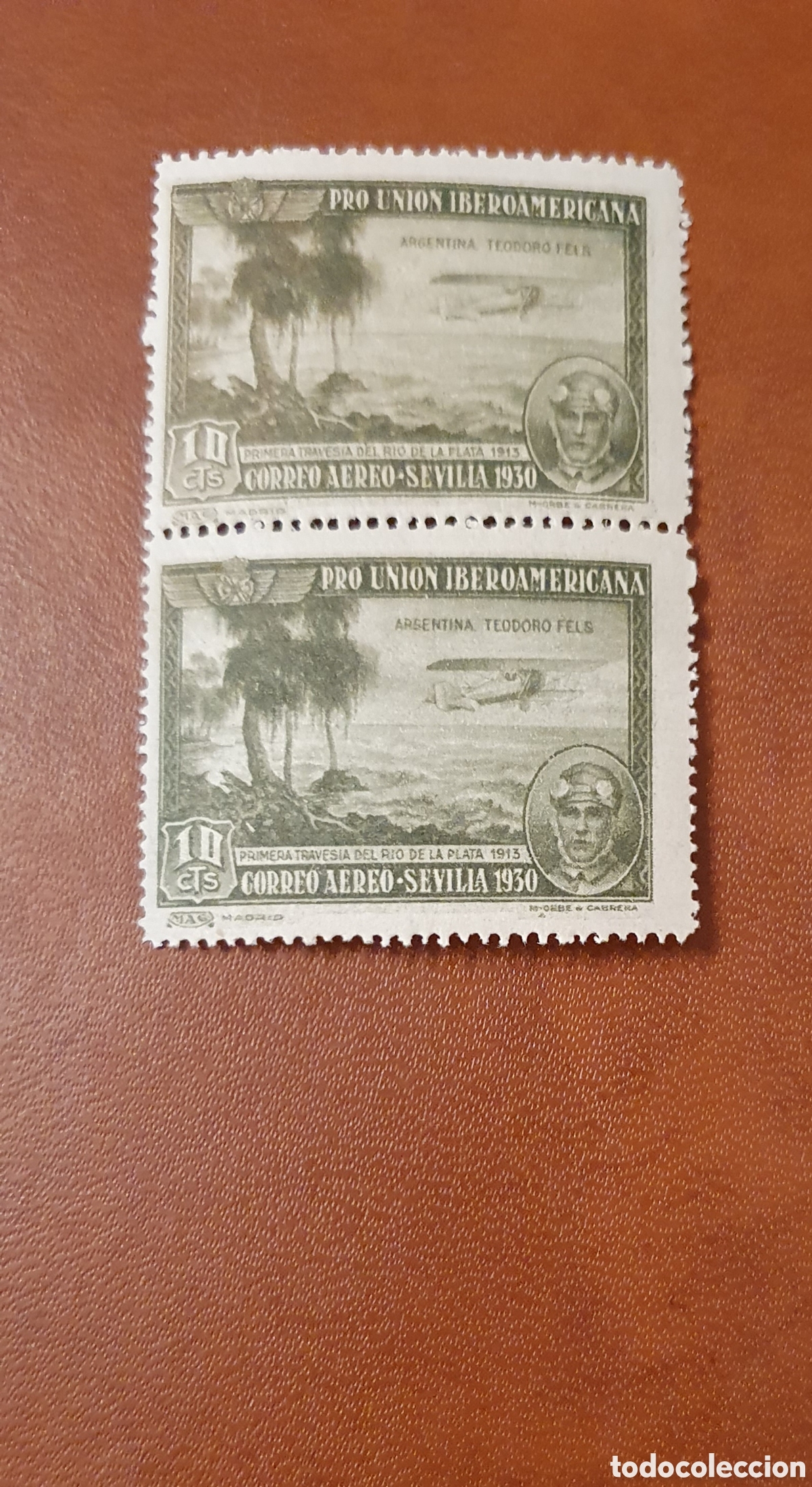 Sellos: Edifil 584 pareja bien CENTRADA