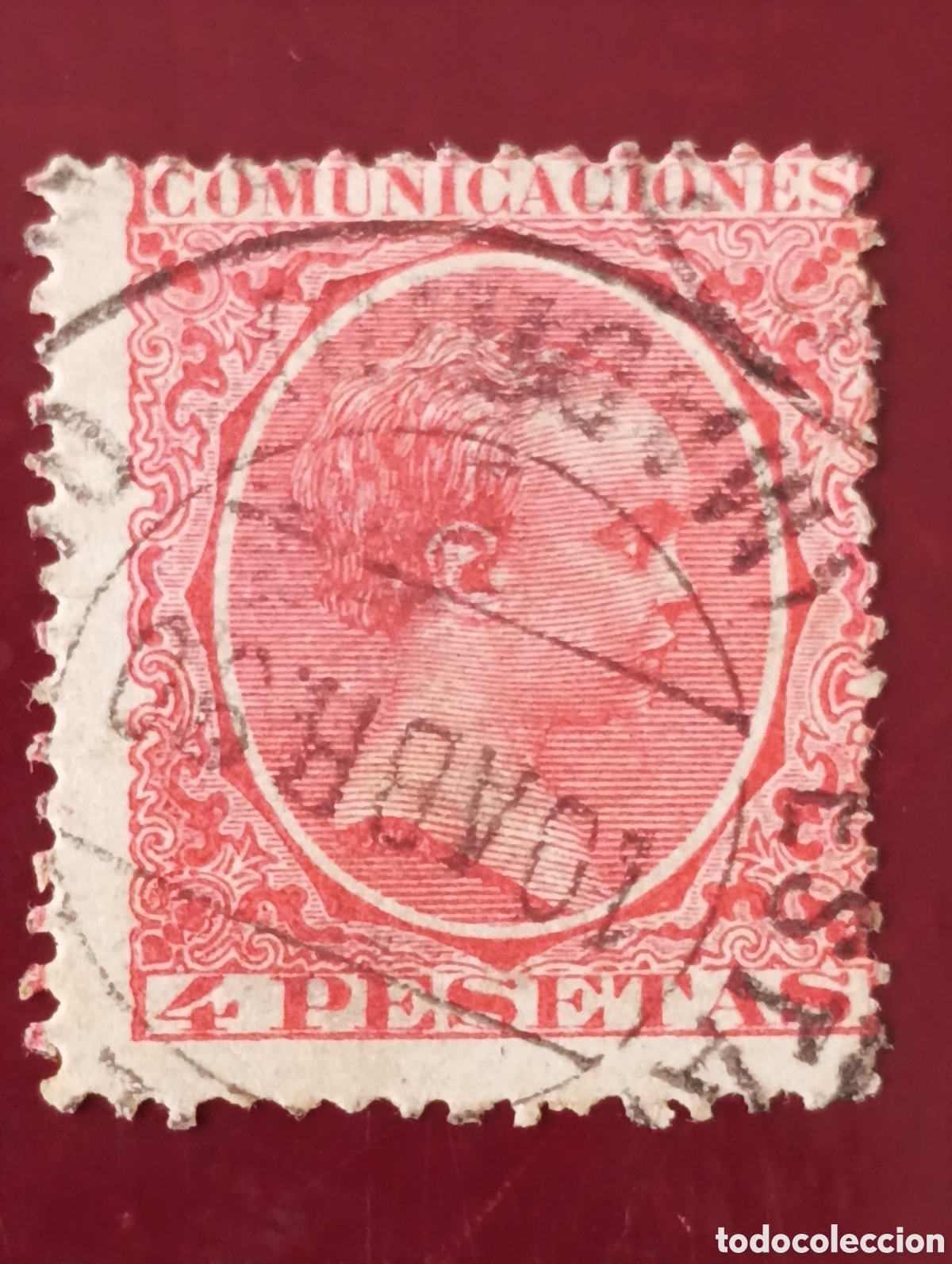 Sellos: SELLOS ESPA&Ntilde;A USADOS 1889 ALFONSO XIII. EDIFIL 227 4 PTS. CATALOGO 60&euro;
