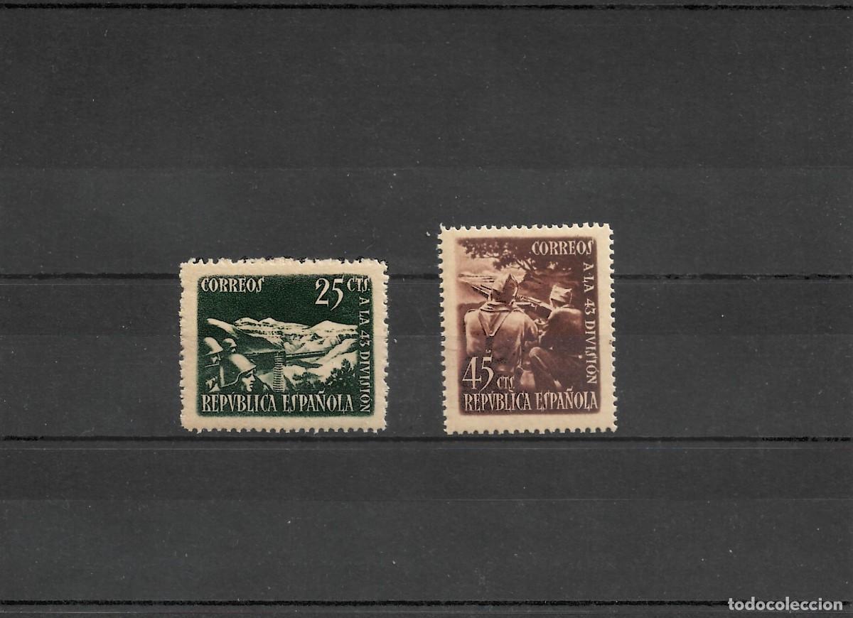 Sellos: Sellos de Espa&ntilde;a A&ntilde;o 1938 Homenaje a la Divisi&oacute;n 43 Sellos nuevos** N&ordm; Edifil 787/88 Cat&aacute;logo 80 &euro;