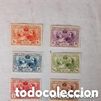 Sellos: Sellos de Espa&ntilde;a 1907 SR 1/6 Exposicion industrias de Madrid nuevos con charnela
