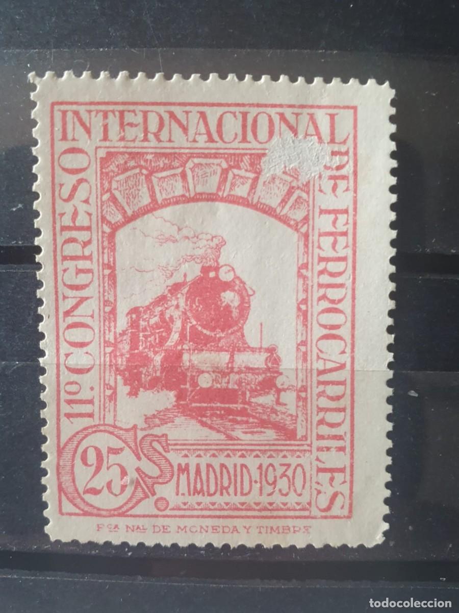 Sellos: EDIFIL 475 * FERROCARILES ESPA&Ntilde;A 1930
