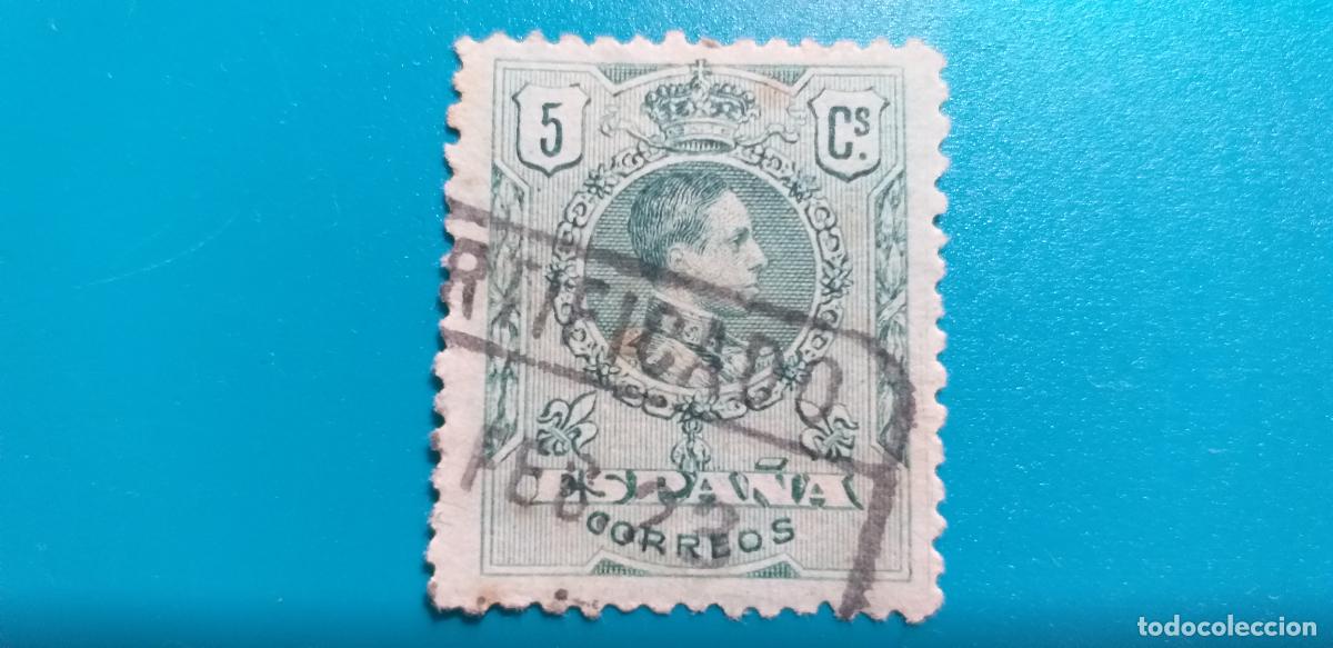 Sellos: Usado. A&Ntilde;O 1909 - 1922. EDIFIL 268. ALFONSO XIII. TIPO MEDALL&Oacute;N.