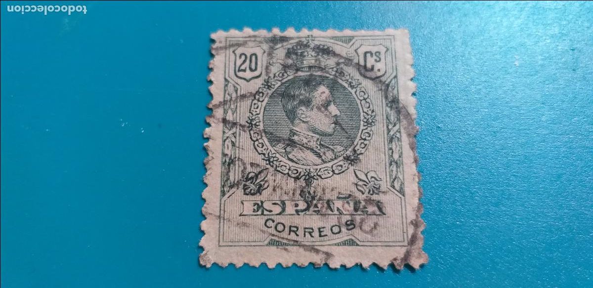 Sellos: USADO. EDIFIL 272. ALFONSO XIII. TIPO MEDALL&Oacute;N. 1909-1922.