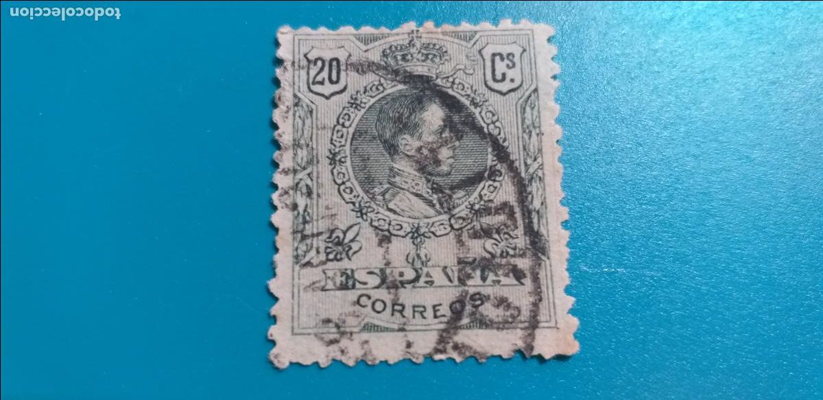 Sellos: USADO. EDIFIL 272. ALFONSO XIII. TIPO MEDALL&Oacute;N. 1909-1922.