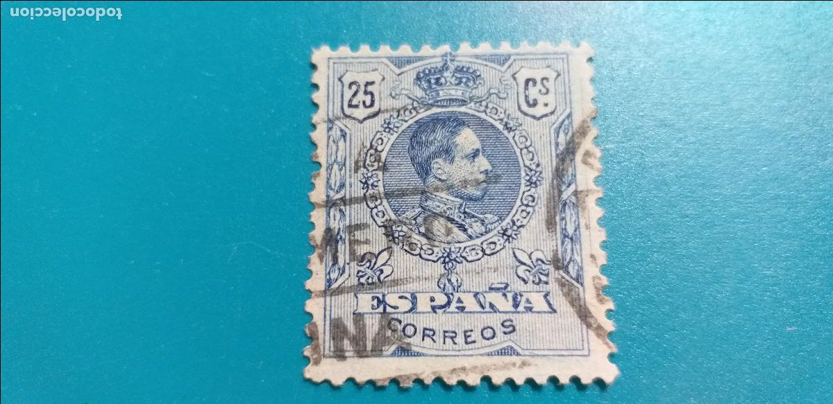 Sellos: USADO. EDIFIL 274. A&ntilde;o 1909-1922. ALFONSO XIII. TIPO MEDALLON