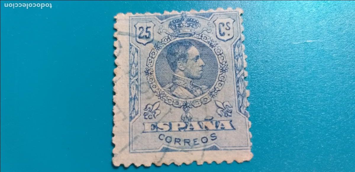 Sellos: USADO. EDIFIL 274. A&ntilde;o 1909-1922. ALFONSO XIII. TIPO MEDALLON