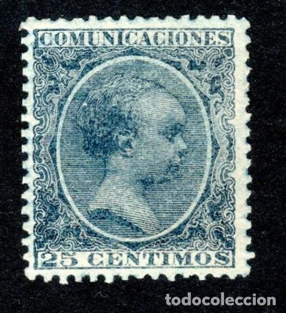 Sellos: EDIFIL 221 ALFONSO XIII. TIPO PEL&Oacute;N. 1889-1901 (VARIEDAD 221ib...AZULADO) V. CAT.ESP.: 100 &euro;. MLH.