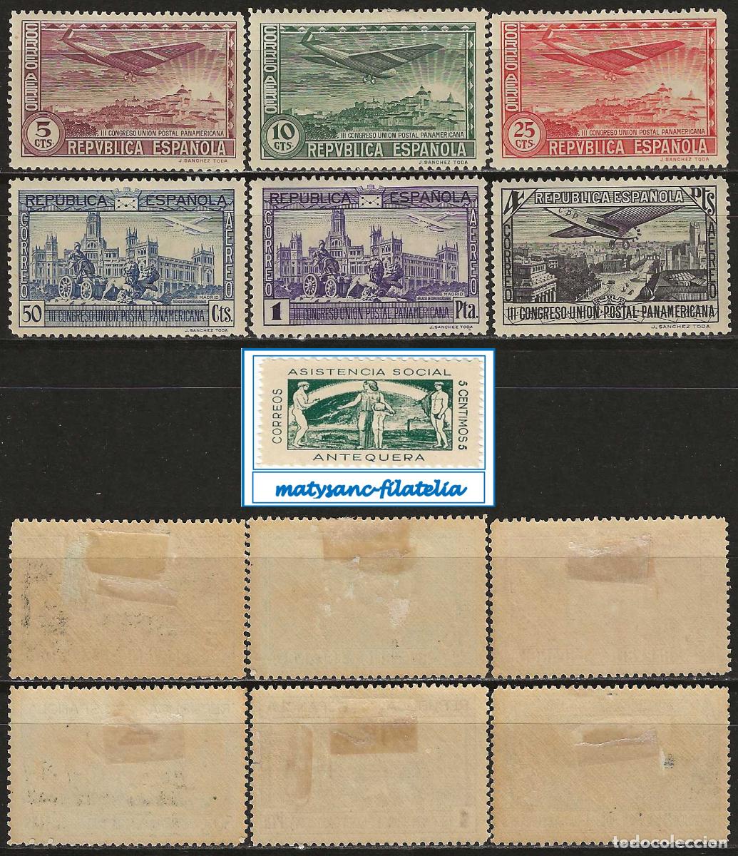 Briefmarken: ESPA&Ntilde;A 1931. EDIFIL 614/619. SERIE COMPLETA &rdquo;III CONGRESO UNI&Oacute;N POSTAL PANAMERICANA&rdquo;. VER DESCR. L2