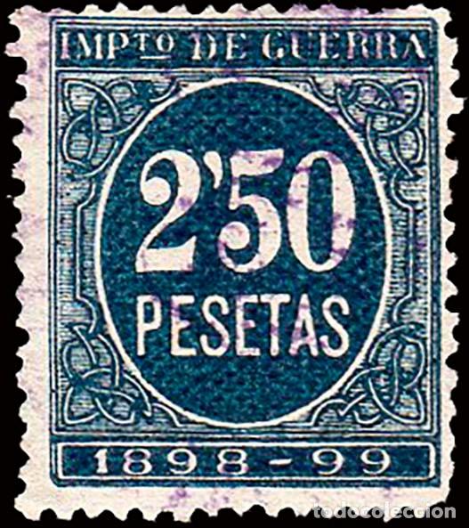 Sellos: Espa&ntilde;a - Fiscales - Impuesto de Guerra - Alemany o 36 - 1898/99 - 2,50 Ptas.