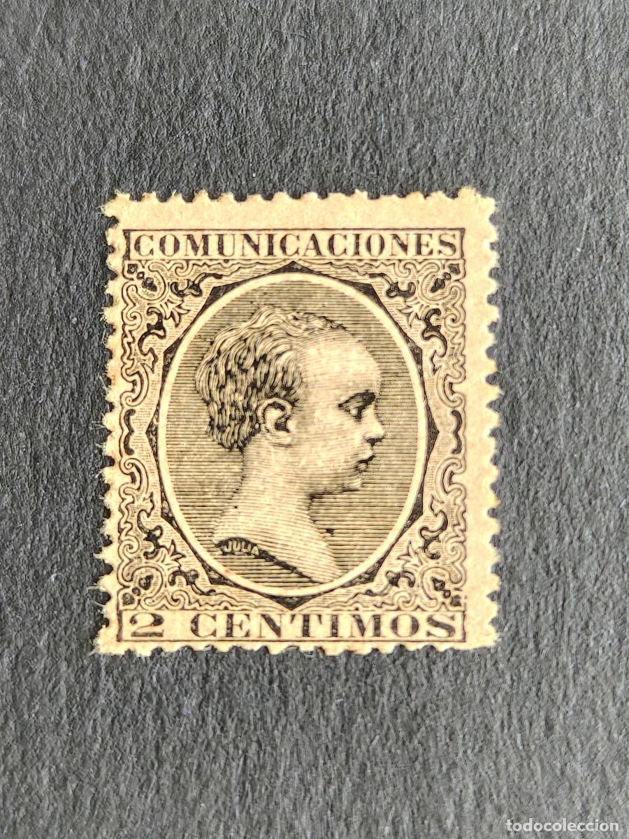 Sellos: Espa&ntilde;a Sellos Alfonso XIII Pelon 2 cts edifil 214 sellos nuevos * Centraje poco descentrado