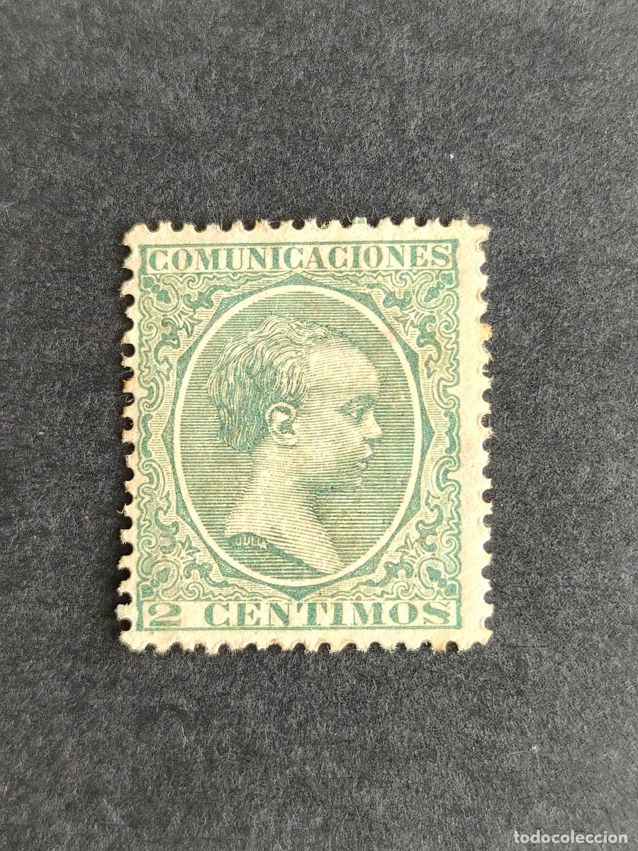 Sellos: Espa&ntilde;a Sellos Alfonso XIII Pelon 2 cts edifil 213 sellos usados Centraje lujo