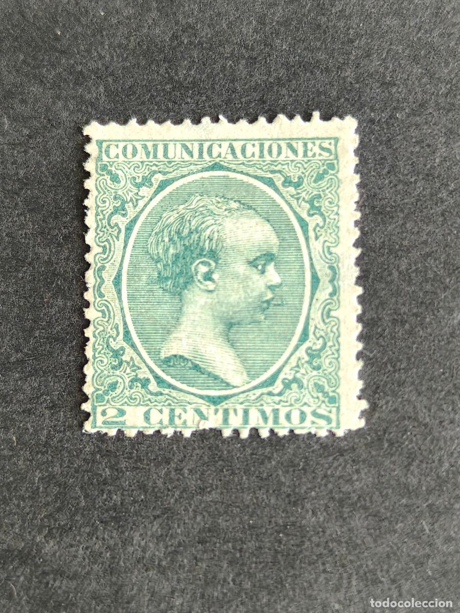 Sellos: Espa&ntilde;a Sellos Alfonso XIII Pelon 2 cts edifil 213 sellos usados Centraje lujo