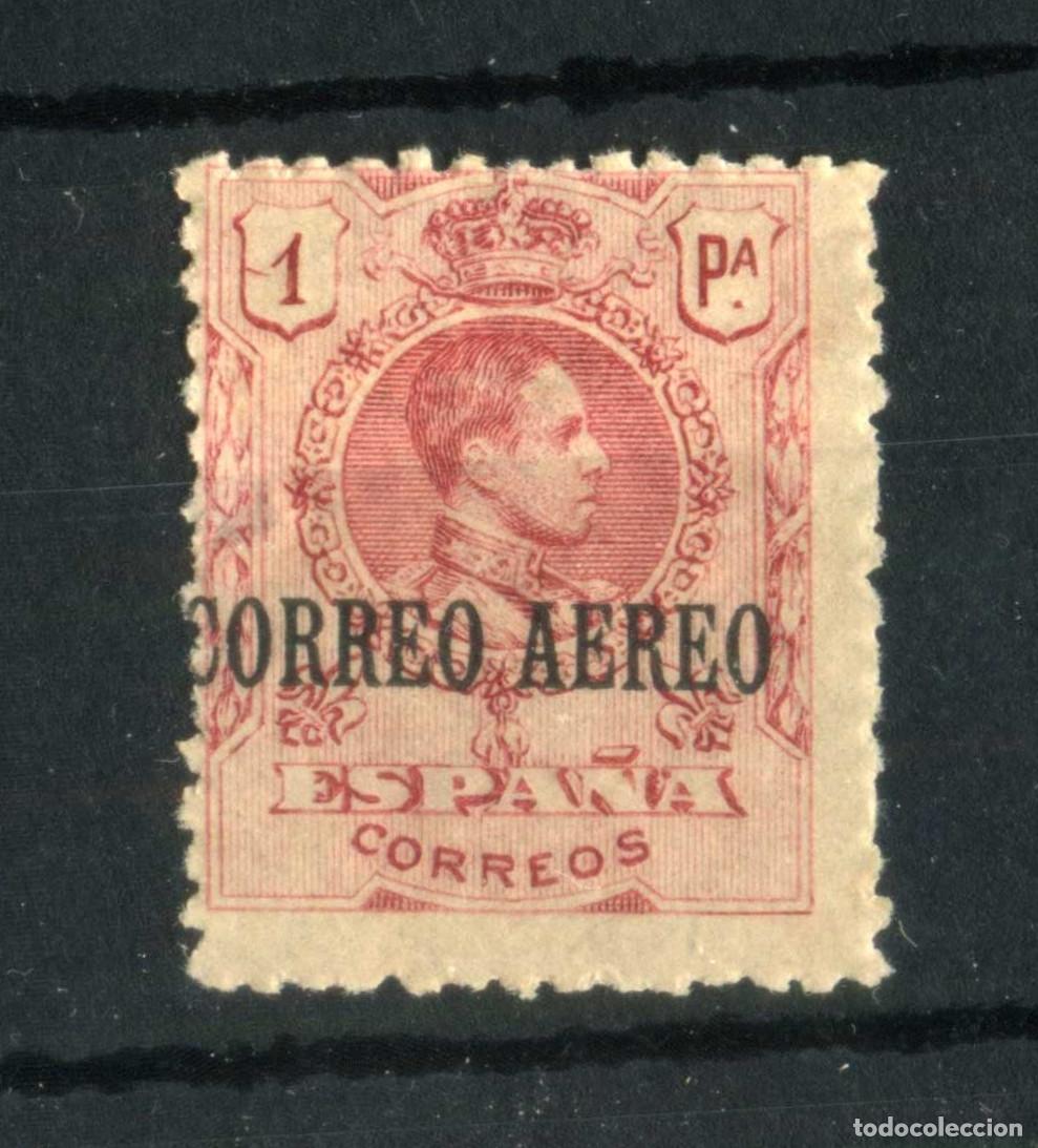 Sellos: XS- Alfonso XIII 1920 CORREO AEREO 1 Peseta RARO Ed. 296 MH*