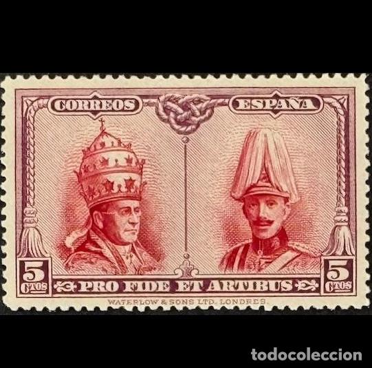 Stamps: Edifil 406 SIN FIJA SELLO MNH Lujo Espa&ntilde;a 1928 Pro Catacumbas sellos nuevos