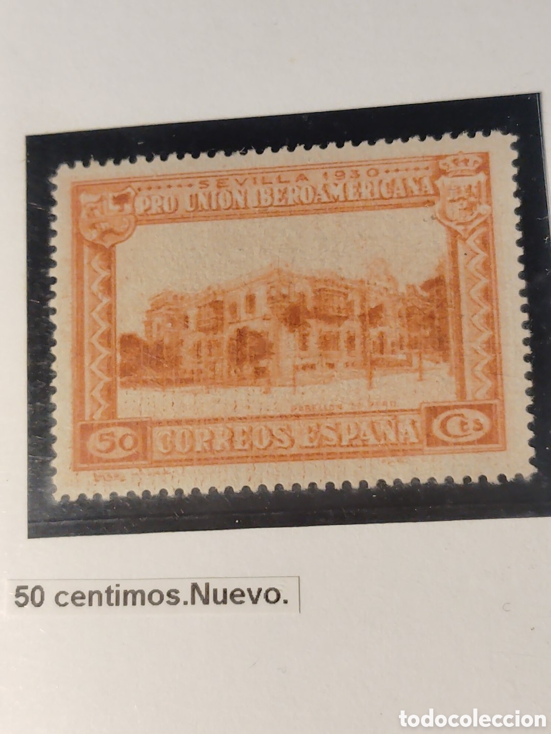 Sellos: Edifil 577. Nuevo. 50 cts naranja. 1830. Pro uni&oacute;n iberoamericana