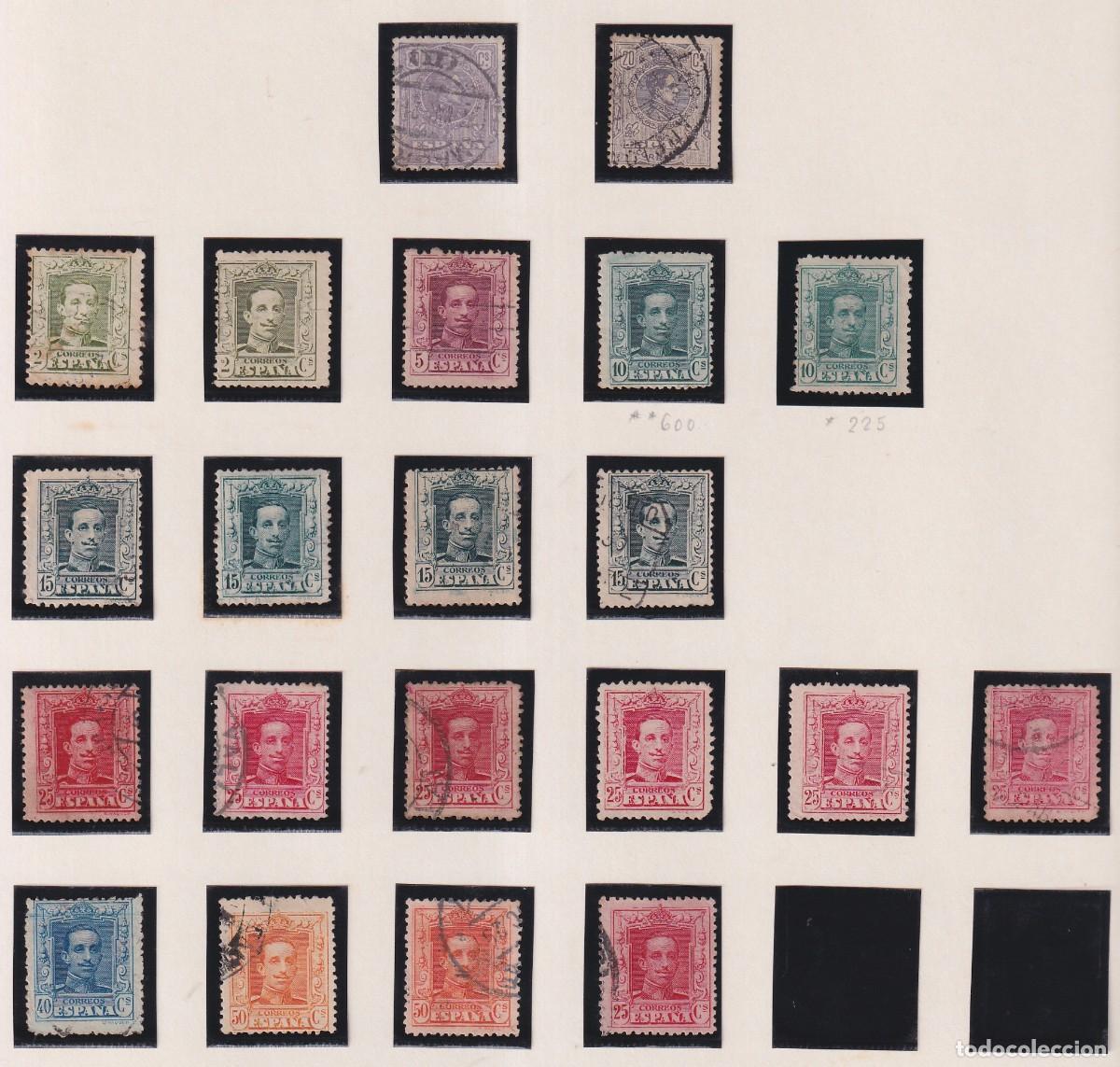 Sellos: LOTE DE 21 SELLOS USADOS Y NUEVOS - ALFONSO XIII - VARIEDADES COLOR - VER FOTOS ADICIONALES