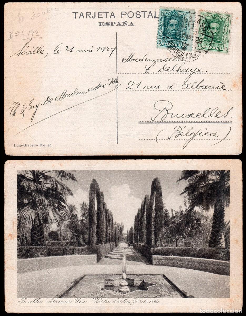 Sellos: Sevilla - Edi o TP 314+315 - Postal &rdquo;Sevilla - Alc&aacute;zar&rdquo; - Mat &rdquo;AMB. Ascd. I - 4 Andaluc&iacute;a Correo..&rdquo;