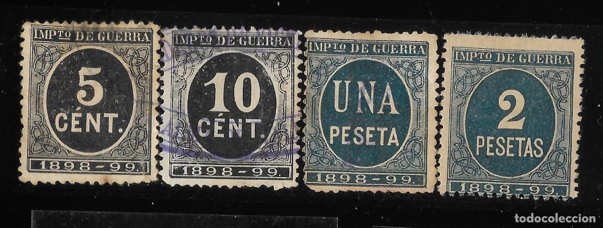 Sellos: 1898 4 CIFRAS IMPUESTOS DE GUERRA NUEVO SIN GOMA SALVO 10 CTMOS. (EL DE LA IMAGEN)