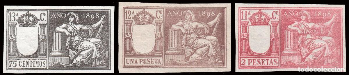 Sellos: Espa&ntilde;a - Fiscales - P&oacute;lizas - Alemany (*) 441+442+443 - 1898