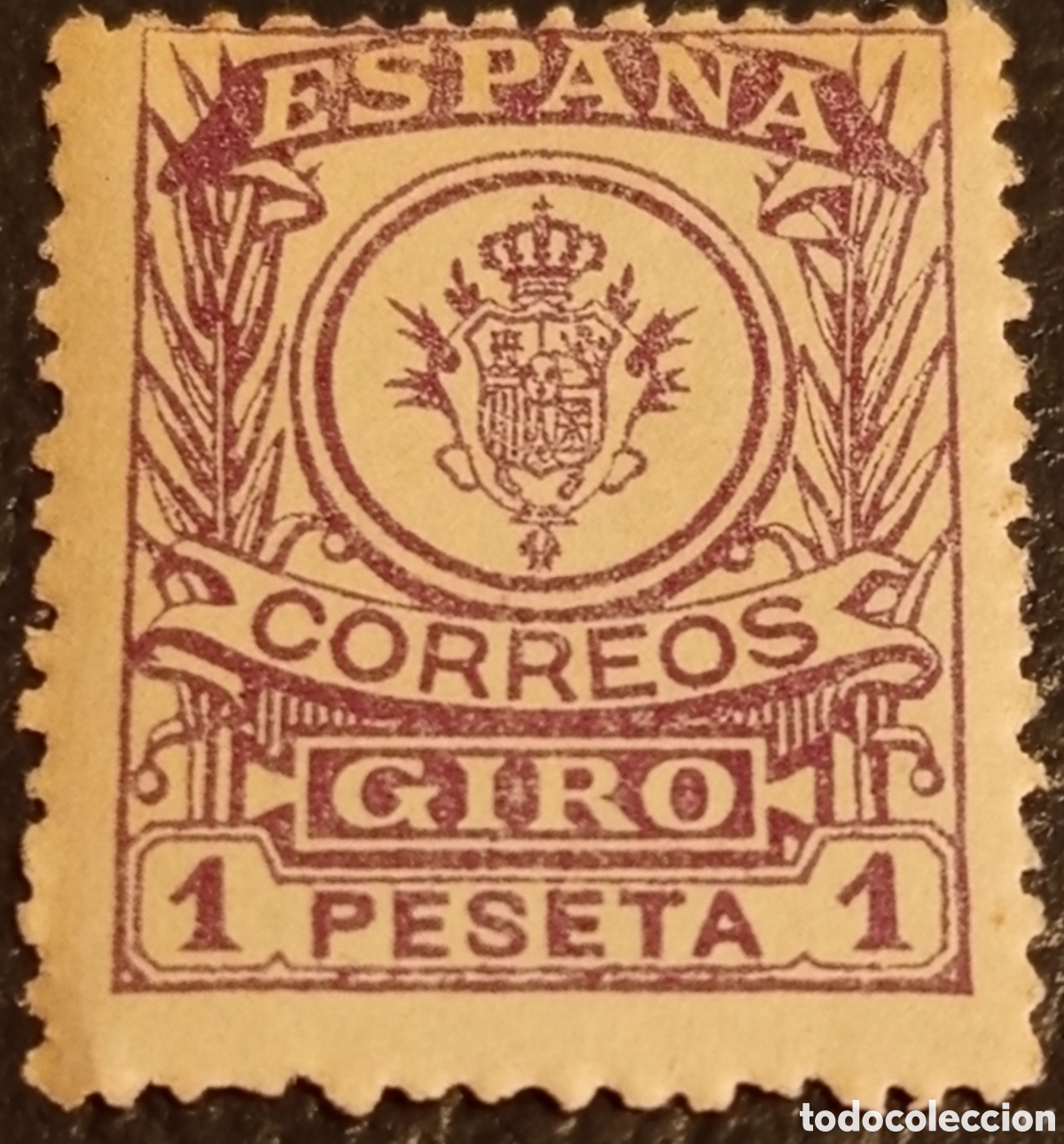 Sellos: Espa&ntilde;a 1911-20. Giro Postal 1 Peseta Violeta. Edifil N&ordm; 5. MNH (Nuevo sin fijasellos)