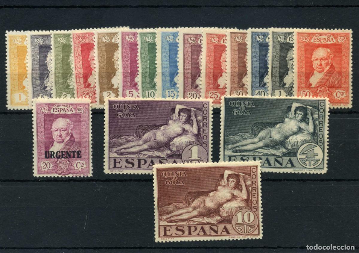 Sellos: XS- Quinta de Goya 1930 Serie Nueva SIN fijasellos Ed. 499-516