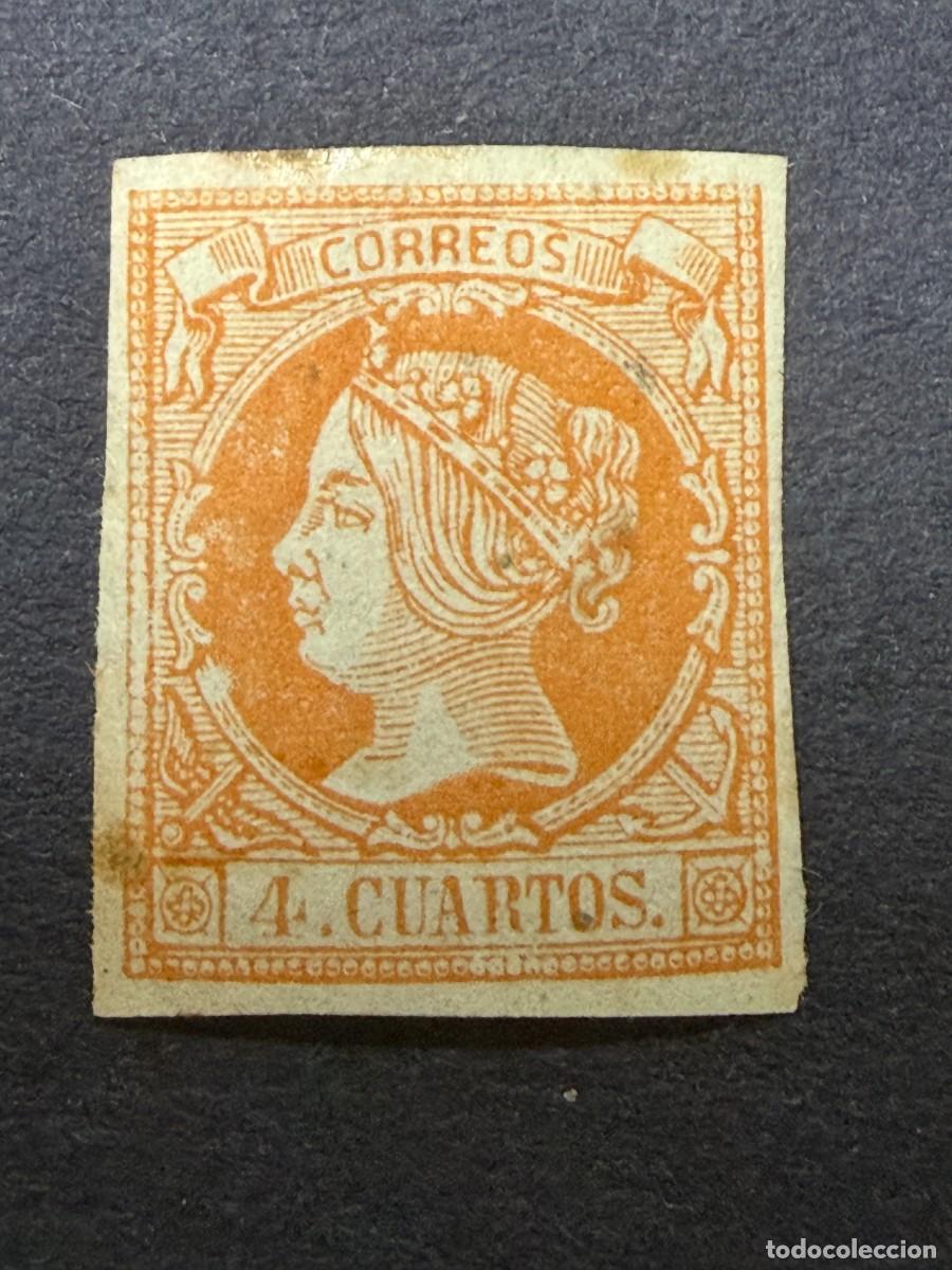 Sellos: ESPA&Ntilde;A, 1860-61. EDIFIL 52. ISABEL II. USADO.