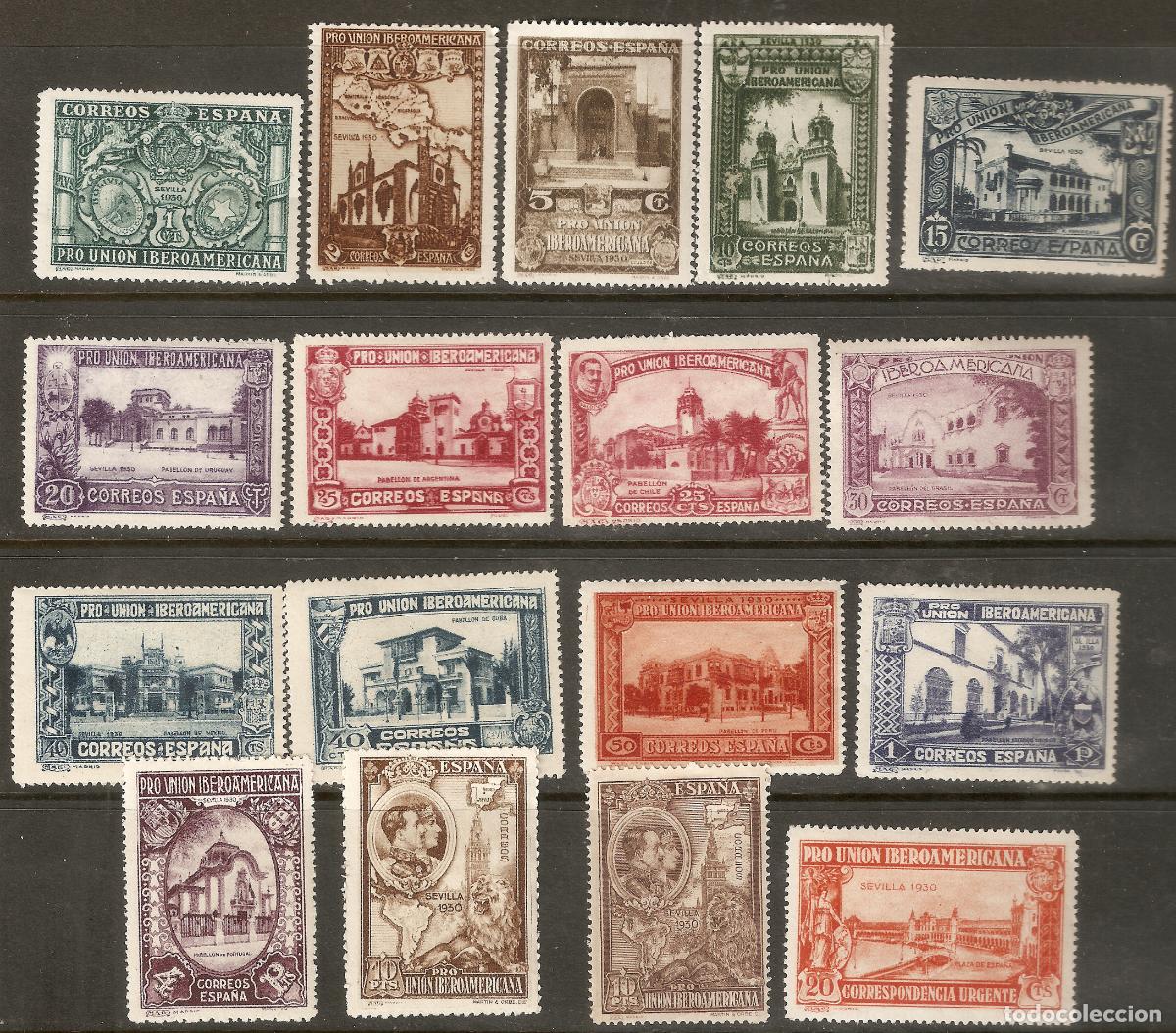 Stamps: 1930 PRO UNION IBEROAMERICANA EDIFIL 566/2* CON FIJASELLOS