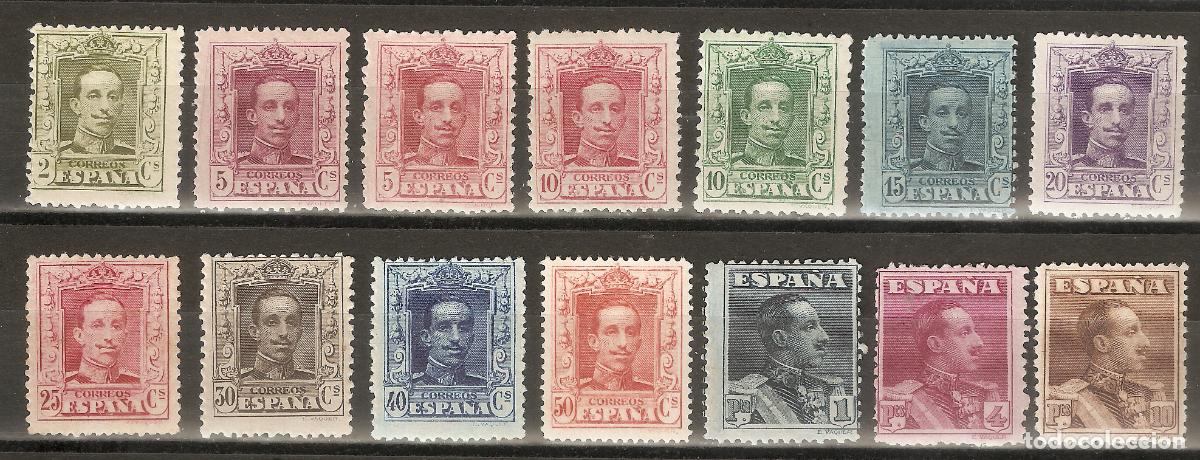 Briefmarken: 1922 ALFONSO XIII VAQUER EDIFIL 310/323** SIN FIJASELLOS