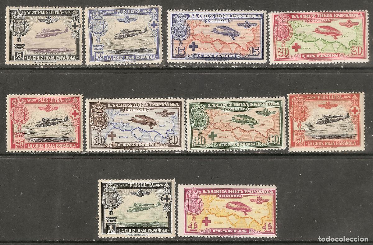 Briefmarken: 1926 CRUZ ROJA EDIFIL 339/348* NUEVOS CON FIJASELLOS