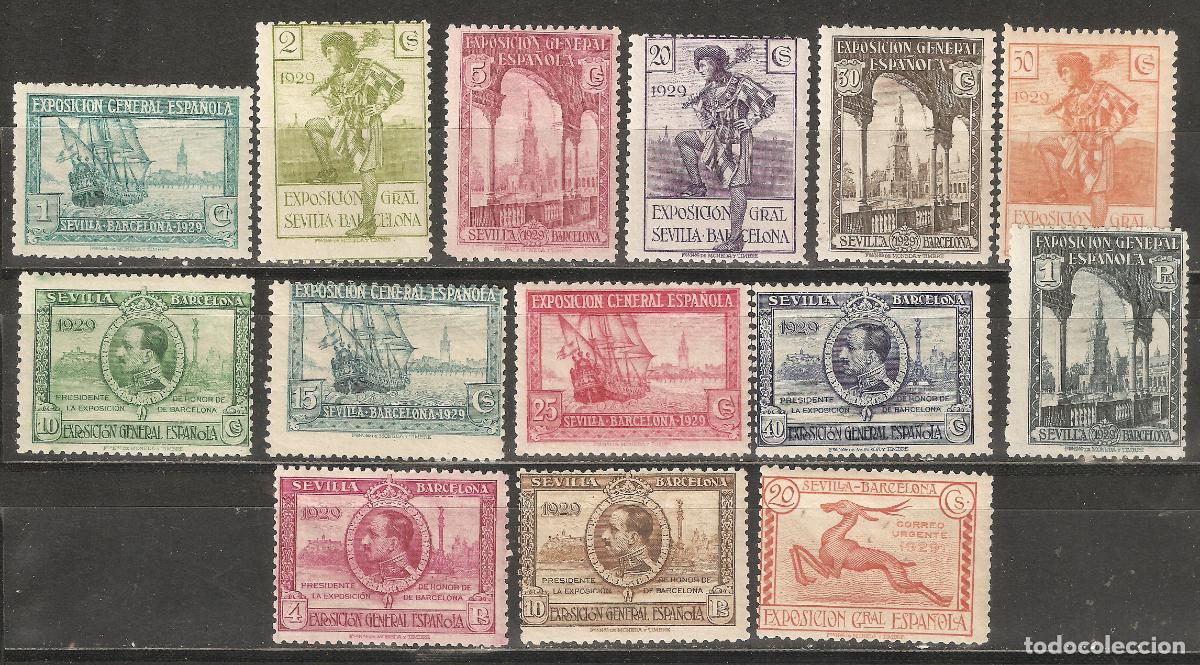 Stamps: 1929 EXPOSICIONES DE SEVILLA Y BARCELONA EDIFIL 434/447*