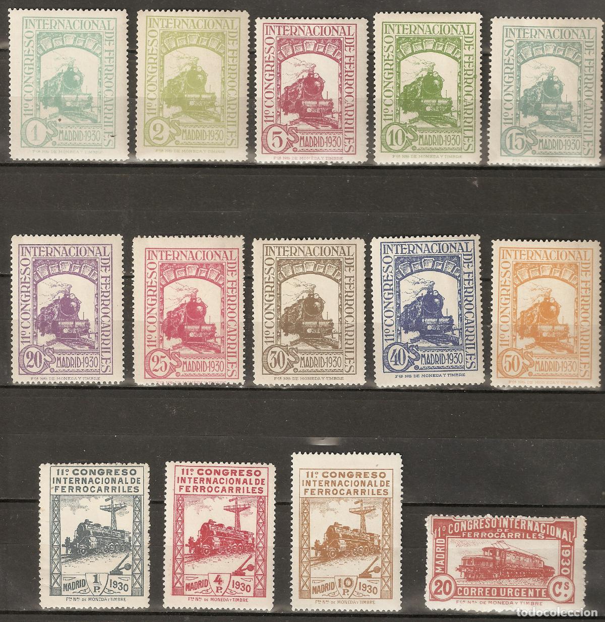 Francobolli: 1930 CONGRESO DE FERROCARRILES EDIFIL 469/2** SIN FIJASELLOS BIEN CENTRADOS