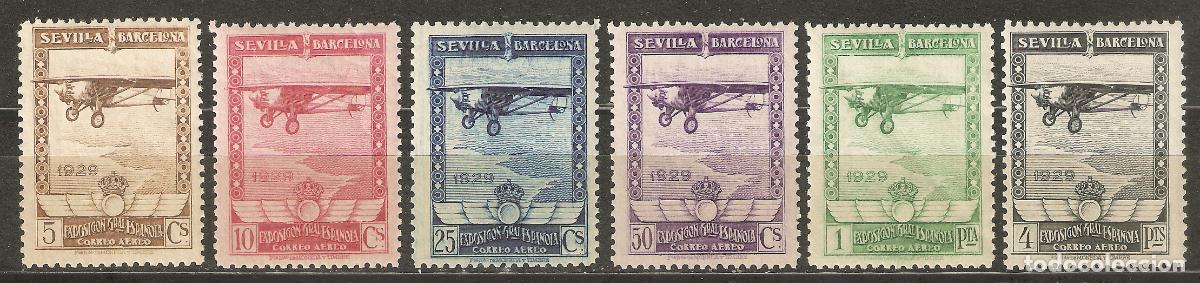 Stamps: 1929 EXPOSICIONES SEVILLA Y BARCELONA AEREA EDIFIL 448/3*