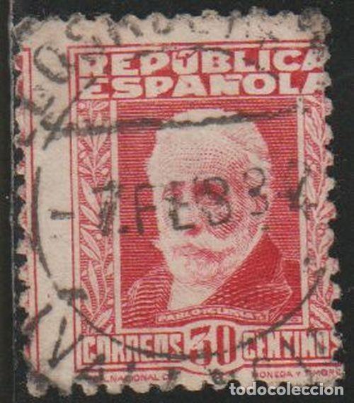 Sellos: Espa&ntilde;a 1932 Edifil 669 Sello &ordm; Personajes Pablo Iglesias Posse (1850-1925) Republica 30c Mi. 623IIA