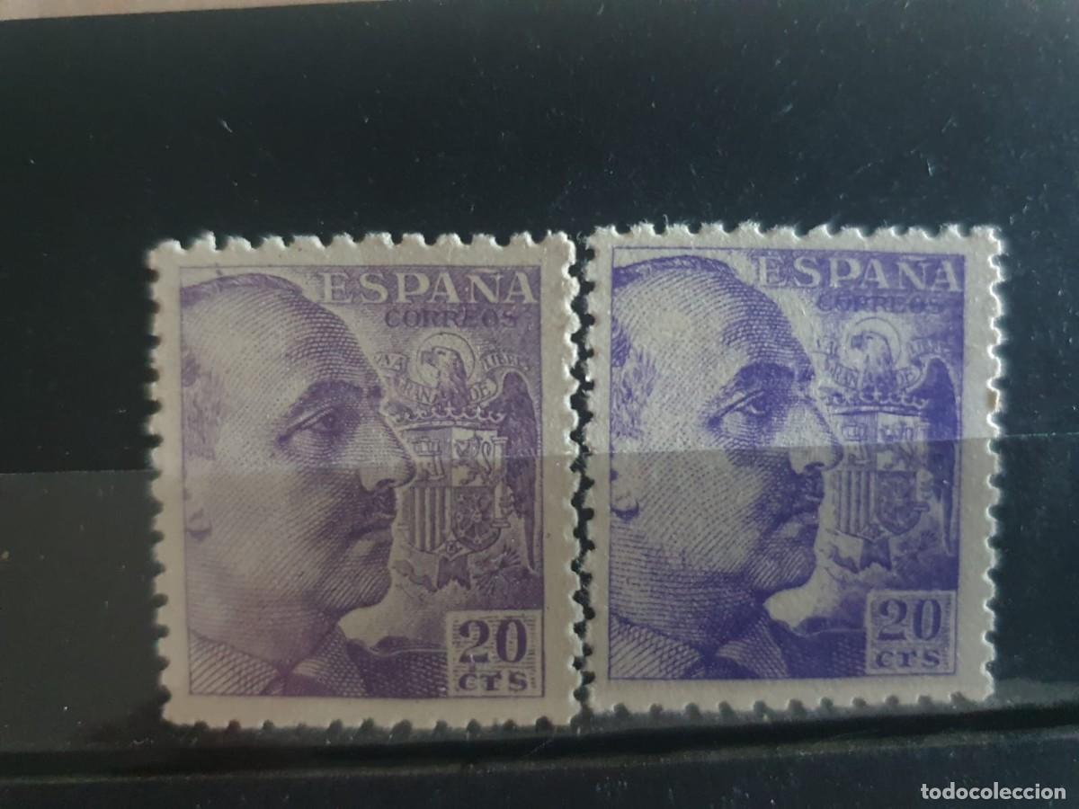 Stamps: EDIFIL 922 ** VARIACI&Oacute;N COLOR 20 CENTIMOS FRANCO ESPA&Ntilde;A 1940