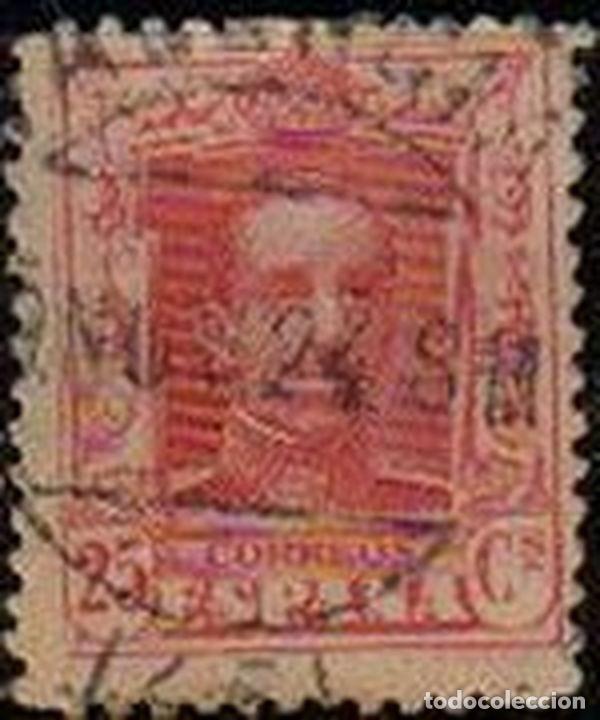 Sellos: Espa&ntilde;a 1922-30 Edifil 317 Sello &ordm; Rey Alfonso XIII 25c Tipo Vaquer n&ordm; control al dorso Michel 289AIa