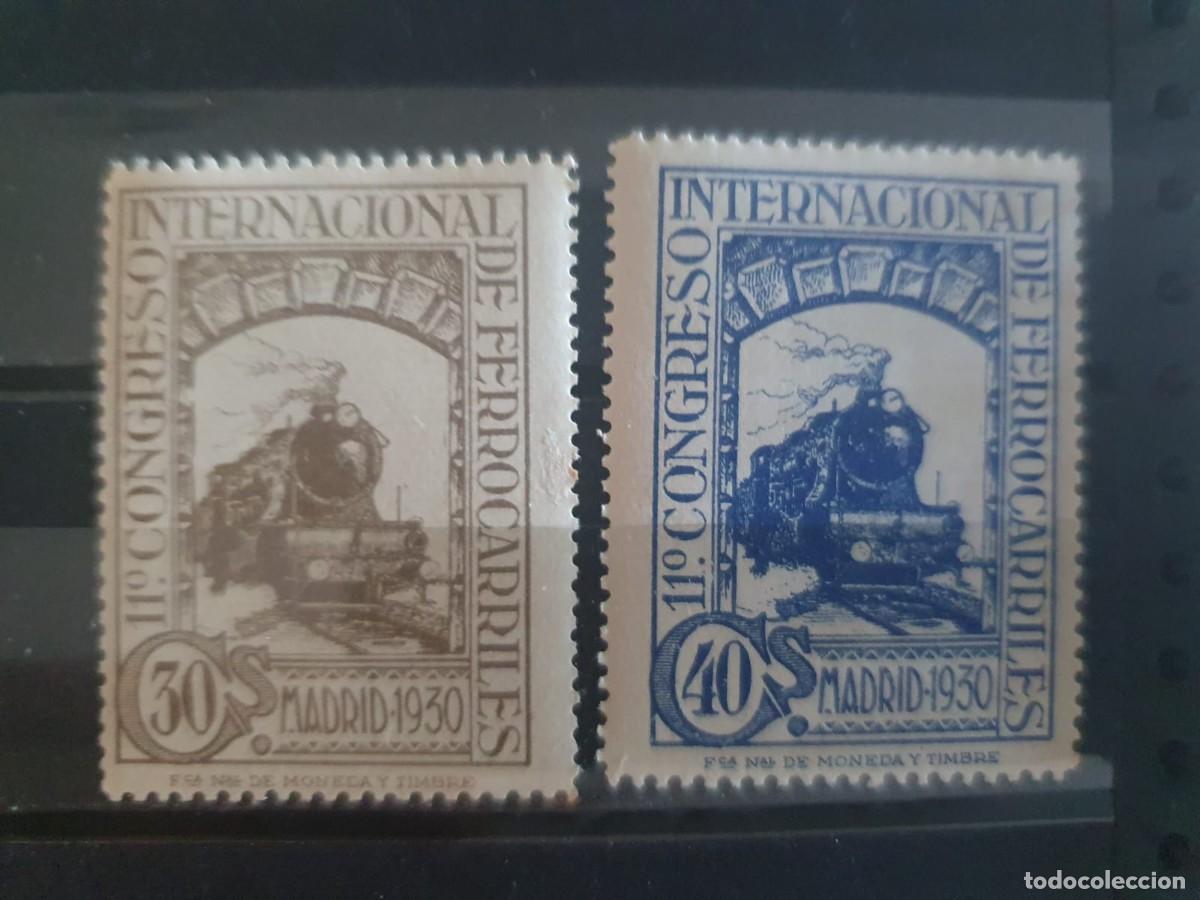 Stamps: EDIFIL 476 ** + 477 ** FERROCARILES ESPA&Ntilde;A 1930