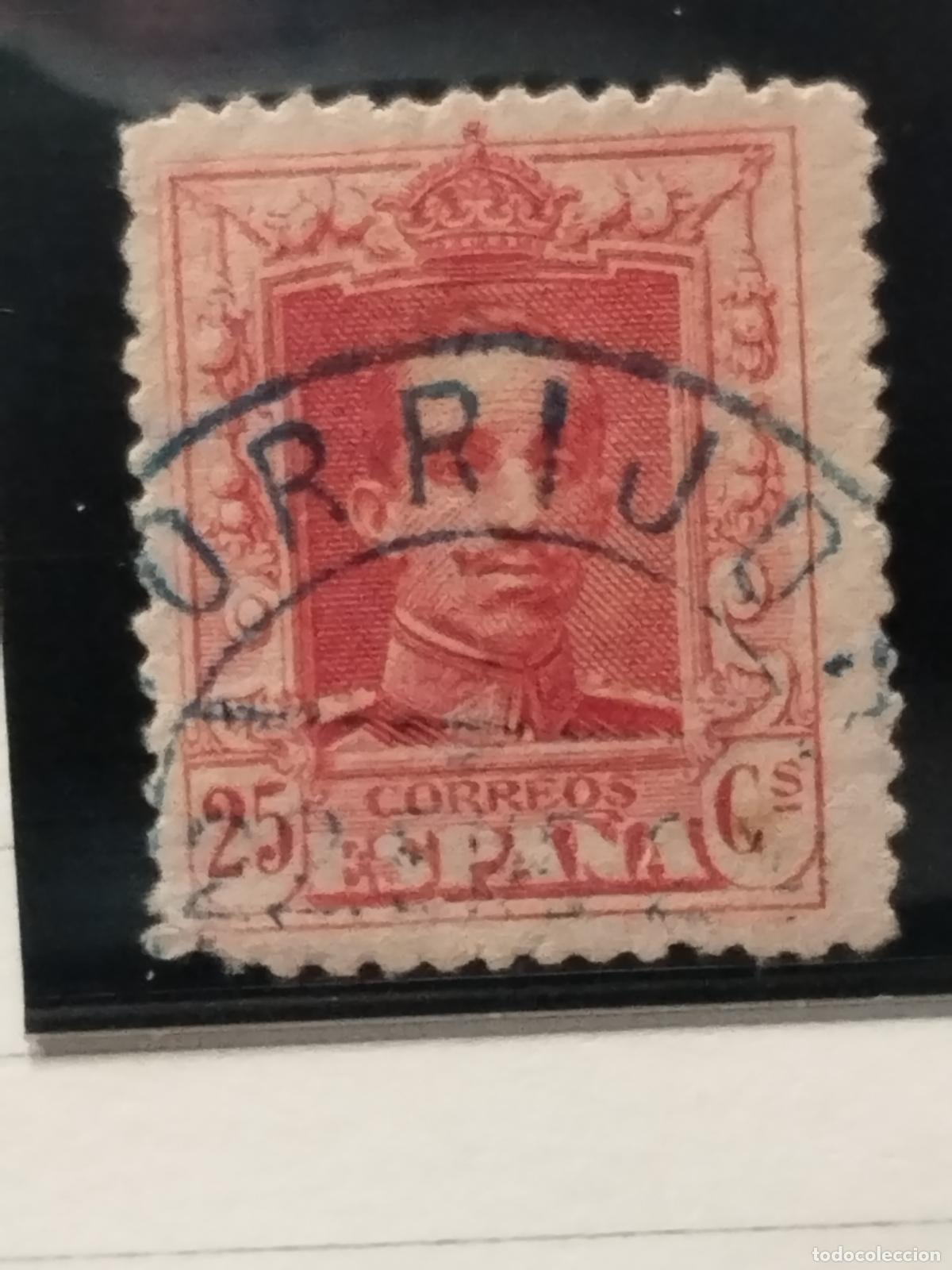 Sellos: JT - ESPA&Ntilde;A - EDIFIL 317. FECHADOR AZUL DE TORRIJOS. TOLEDO. MUY BONITO Y MUY RARO