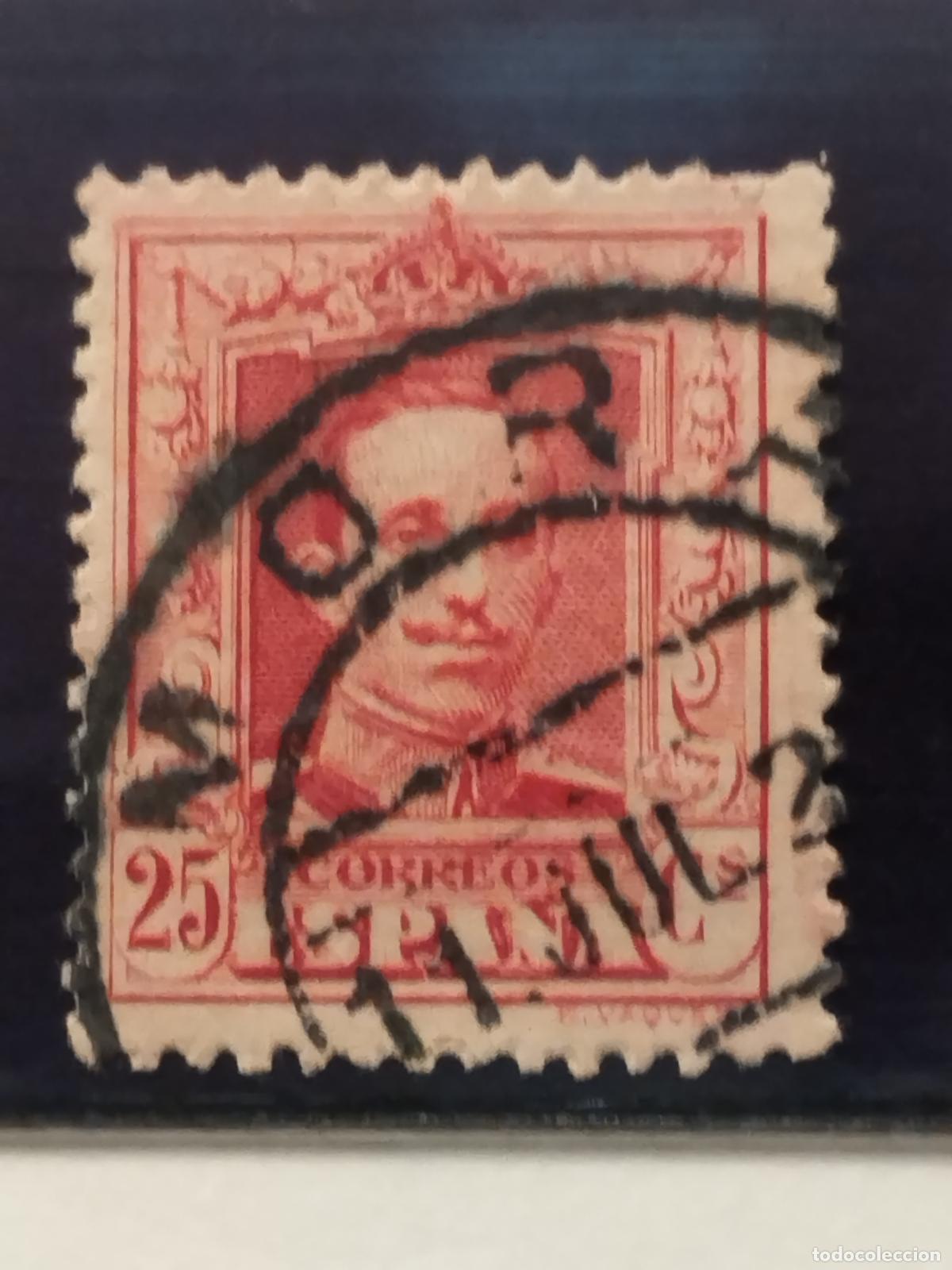Sellos: JT - ESPA&Ntilde;A - EDIFIL 317. FECHADOR NEGRO DE MORA. TOLEDO. MUY BONITO