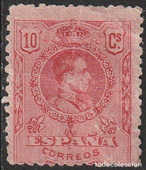 Sellos: Espa&ntilde;a 1909-22 Edifil 269 Sello &ordm; Rey Alfonso XIII 10c Tipo medallon Michel 233a Yvert 244 n&ordm; contro