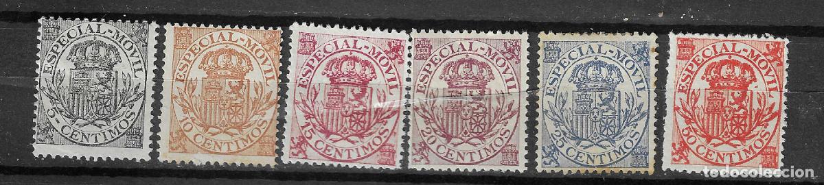 Briefmarken: FISCALES ESPECIAL MOVIL 1905 GALVEZ 131/6 NUEVOS