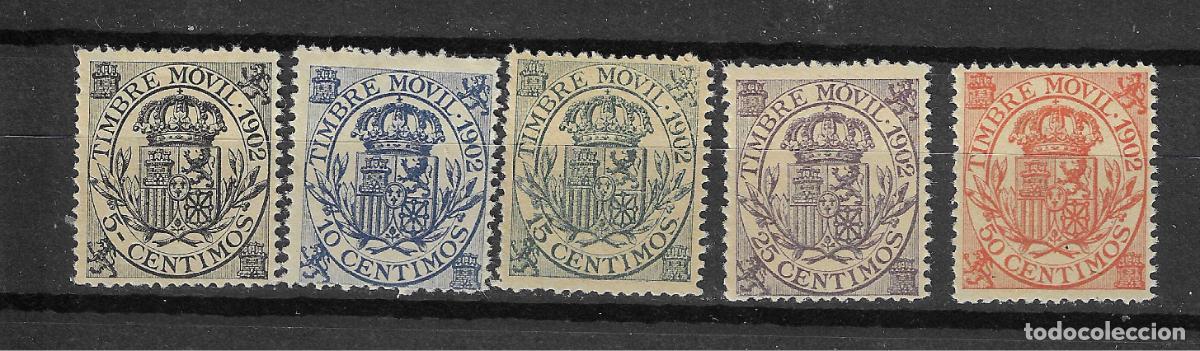 Stamps: FISCALES ESPECIAL MOVIL 1902 GALVEZ 115/9 NUEVOS