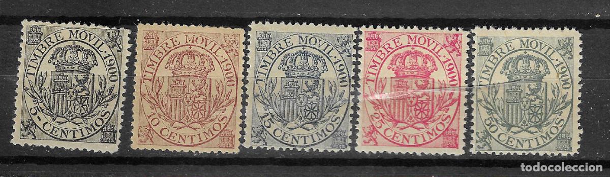 Stamps: FISCALES ESPECIAL MOVIL 1900 GALVEZ 105/9 NUEVOS