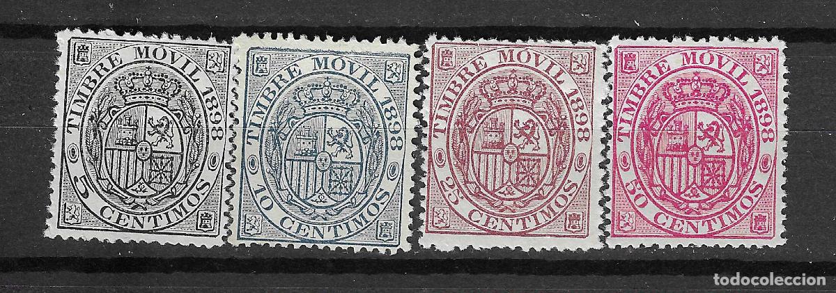 Stamps: FISCALES ESPECIAL MOVIL 1898 GALVEZ 96/99 NUEVOS