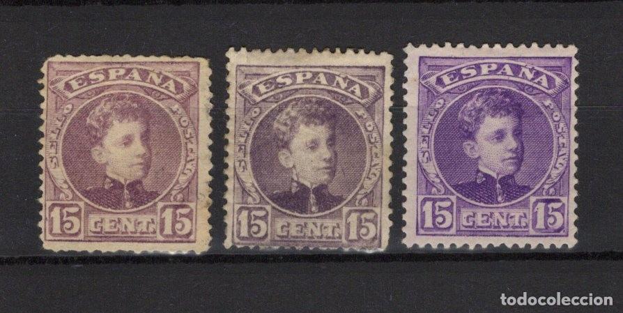 Stamps: PC526 Sellos Espa&ntilde;a a&ntilde;o 1901/05 EDIFIL 246* diferencias de color v.c. 28 &euro;