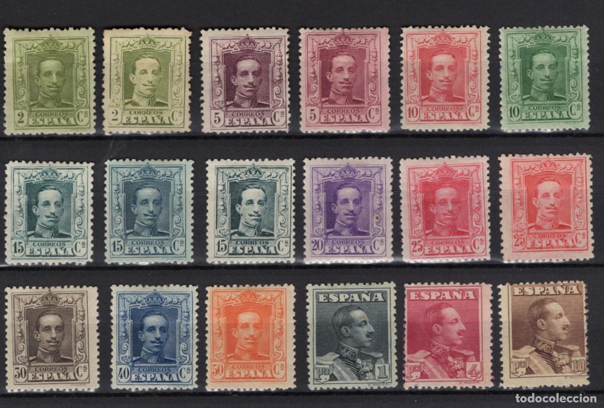 Francobolli: PC540 Sellos Espa&ntilde;a a&ntilde;o 1922/30 EDIFIL 310/323* sellos originales en NUEVO con variaciones v.c. 460&euro;