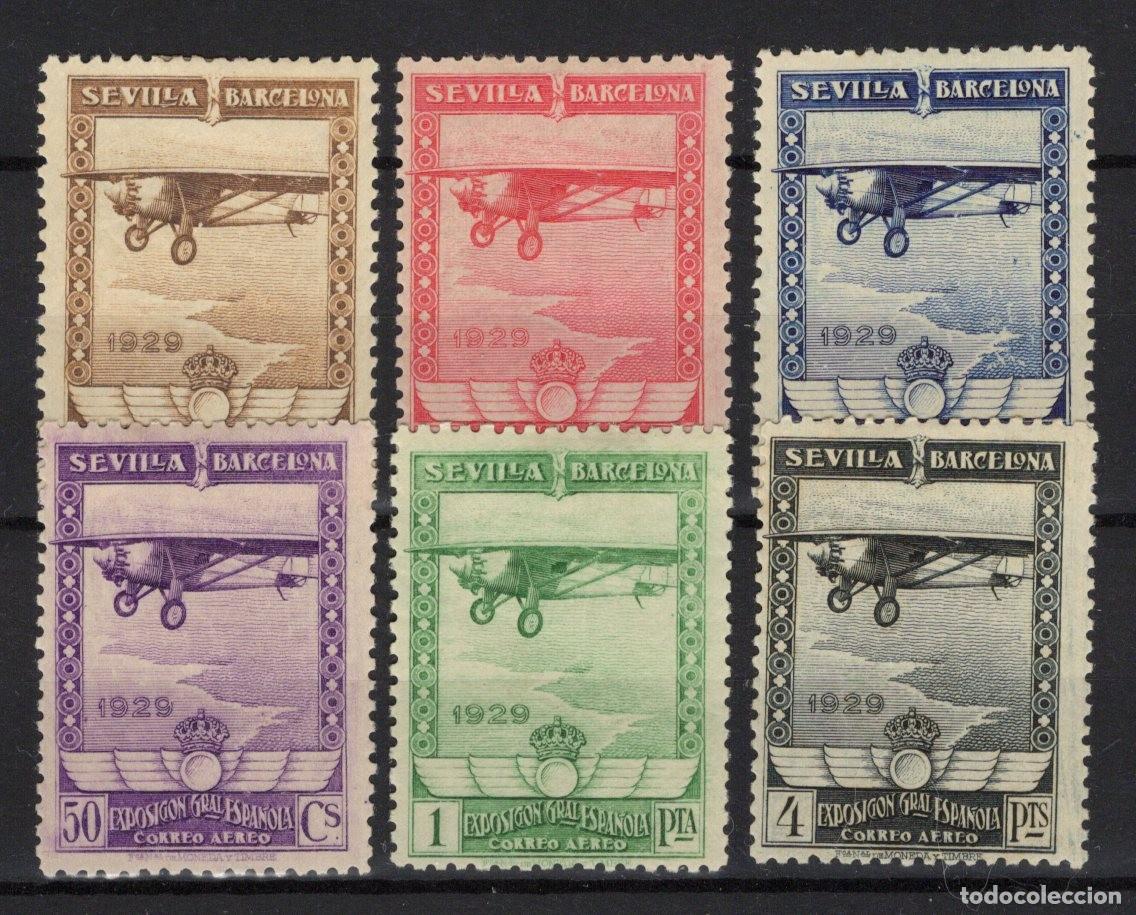Stamps: PC553 Sellos Espa&ntilde;a a&ntilde;o 1929 EDIFIL 448/453* sellos originales en NUEVO v.c. 120 &euro;